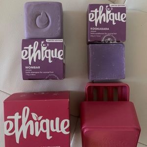 Ethique Shampoo Bar, Conditioner Bar, AND In-Shower Container